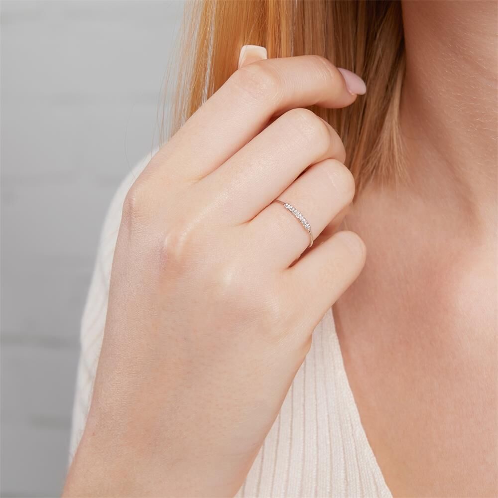 Brilladia Damenring 585er Weißgold mit Diamanten