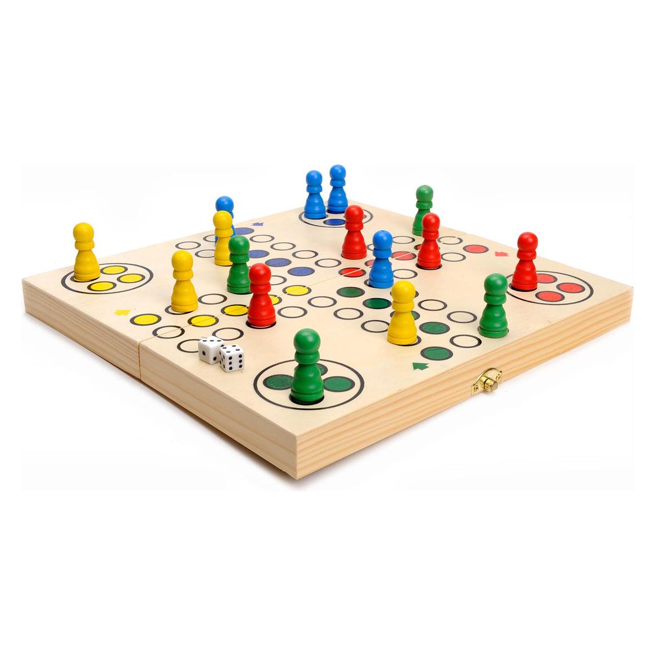 Longfield Ludo klappbar 30 x 30 x 5 cm (2 - 4 Spieler) (340750)