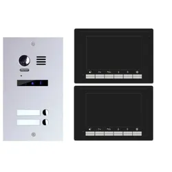 Türsprechanlage 2-Draht BUS Videosprechanlage 2-Familienhaus ES2m + 2x DT17s
