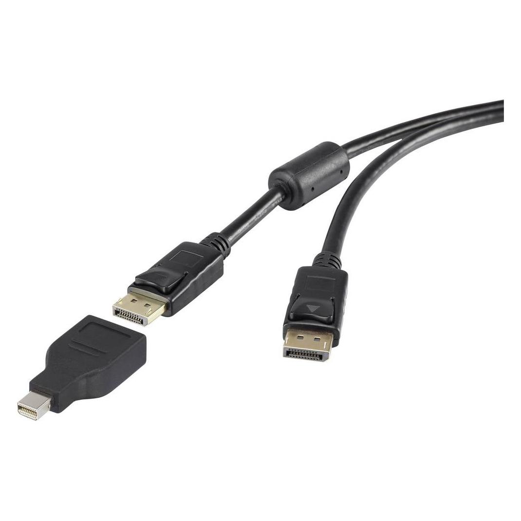 Renkforce Mini-DisplayPort DisplayPort Adapterkabel Mini Stecker (1.80 m) (null)