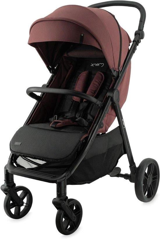 MoMi Kinderbuggy Wandelwagen Compact Wijnrood tot 22 kg met accessoires