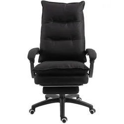 Vinsetto Bürostuhl mit Massagefunktion, höhenverstellbar drehbar, Nylon, Schwarz, 70 x 62 x 120-130 cm
