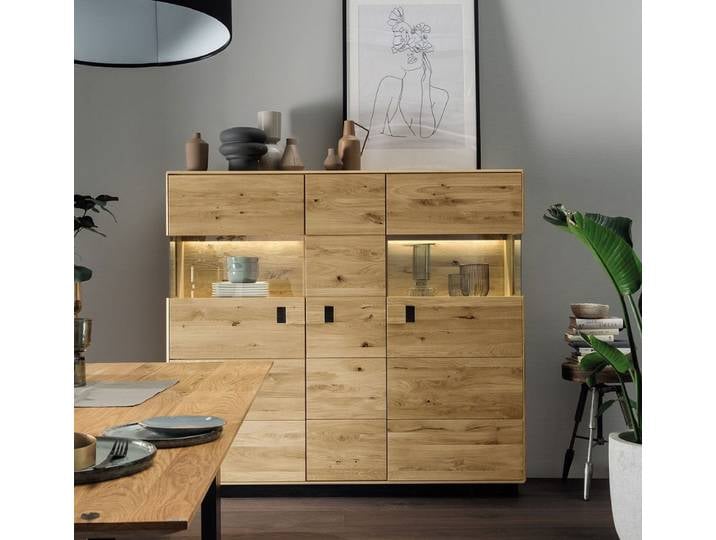 Highboard 154x140cm 'Montreal' Wildeiche geölt