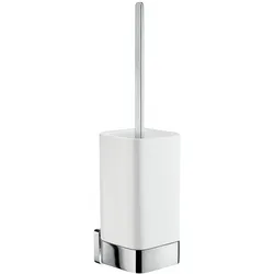 Smedbo Ice Toilettenbürstengarnitur, Behälter aus Porzellan, eckig, Accessoires, OK433P, chrom