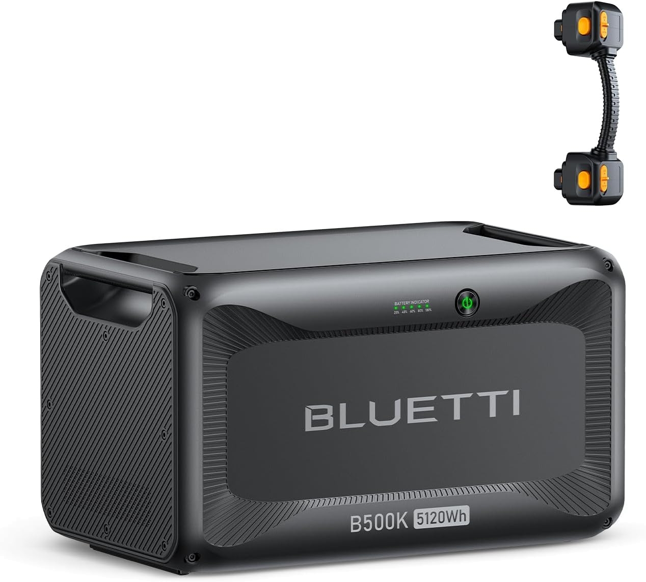 Bluetti B500K2 Erweiterungsbatterie mit 90 Grad Steckkabel 5.120 Wh