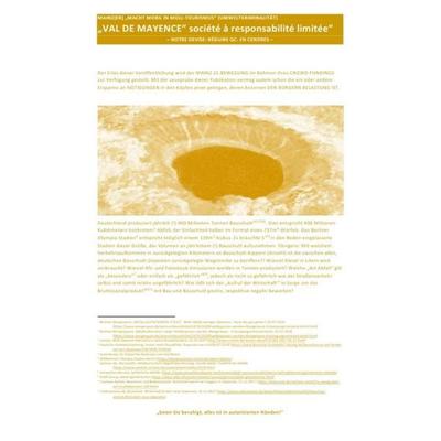 „VAL DE MAYENCE“ société à responsabilité limitée“ – NOTRE DEVISE: RÉDUIRE QC. EN CENDRES –, Taschenbuch von Sozialkritische Professionals der Pfalz