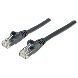 Intellinet Netzwerkkabel, Cat6, U/UTP, CCA, Cat6-kompatibel, RJ45-Stecker/RJ45-Stecker, 1,0 m, schwarz