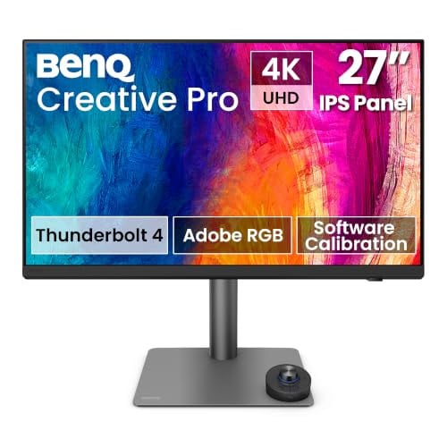 BenQ PD2732U 27 inch 4K UHD professionele monitor, zwart