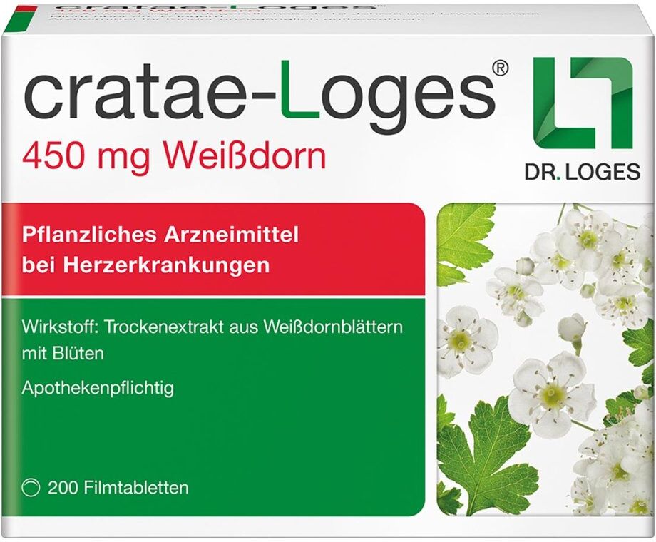 Cratae-loges 450 Mg Weißdorn Filmtabletten 200stk