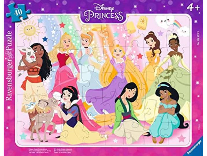 Ravensburger kinderpuzzel 05573 - Our Disney Princesses - Disneyframepuzzel van 40 stukjes voor kinderen vanaf 4 jaar