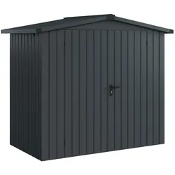 Hörmann Ecostar Metall-Gerätehaus "Euroline Trend" mit Satteldach ESD 3,anthrazitgrau,214 x 118 cm