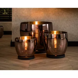 designline »UP« Stehlampe Kupfer Stehlampe XXL / mit Beleuchtung rauchgrau