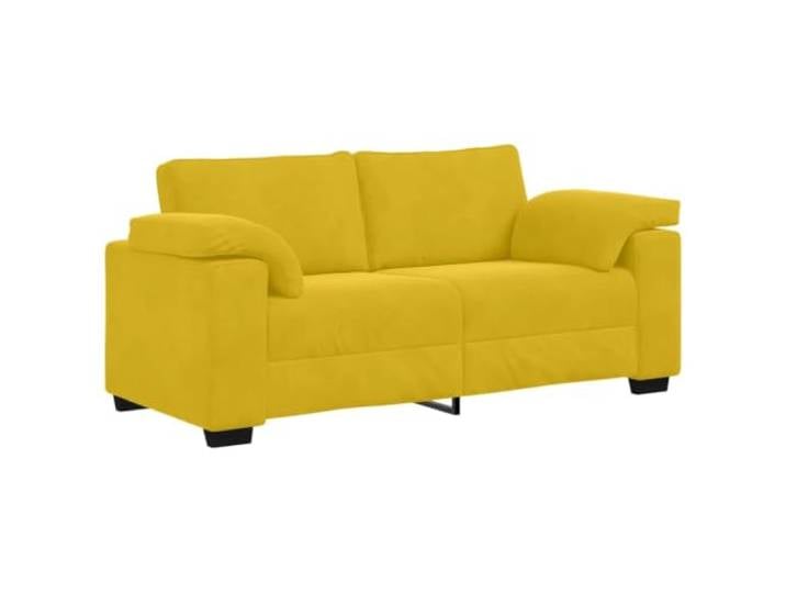 Makastle Zweisitzer Sofa Couch Gelb 180x77x82 cm Samt