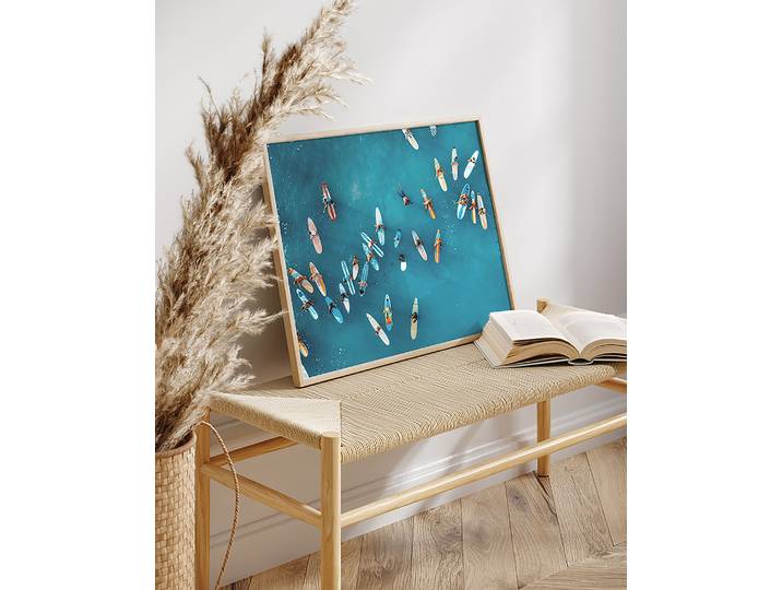 Bild Surfers Rahmen: Massivholz Buche, lackiert Abdeckung: Acrylglas Multicolor 42 x 52cm