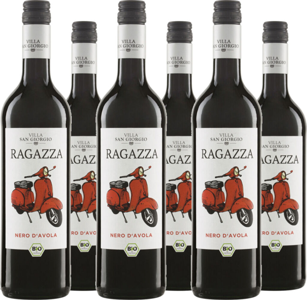 6er Vorteilspaket Nero D`avola IGT Villa San Giorgio 2025 Ragazza
