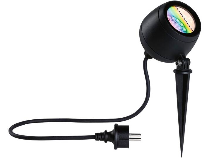 LED Gartenleuchte PAULMANN Outdoor 230V Spot Kikolo RGBW ZigBee , grau (anthrazit), H:26,1cm T:8,5cm Ø:9cm, Leuchten, LED Gartenleuchte, ZigBee RGBW