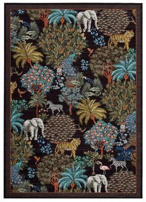 Garvee Washable Jungle Animal Print Area Rug, Soft Low Pile, Non-Slip Backing, Mark-Resistant - 8' x 10'