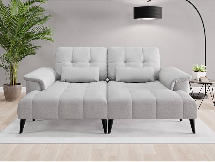 Loveseat Tokio - Grau (Lichtgrau) - Softwolle