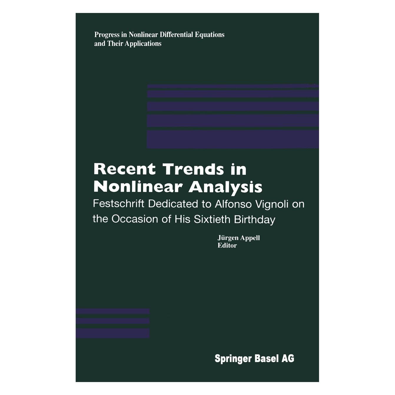 Birkhäuser Recent Trends in Nonlinear Analysis (Englisch, Hardcover, Jürgen Appell) (9783764362928)