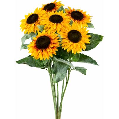 Kunstblume CREATIV GREEN "Sonnenblume", gelb, H:58cm Ø:12cm, Kunststoff, Polyester, Kunstpflanzen