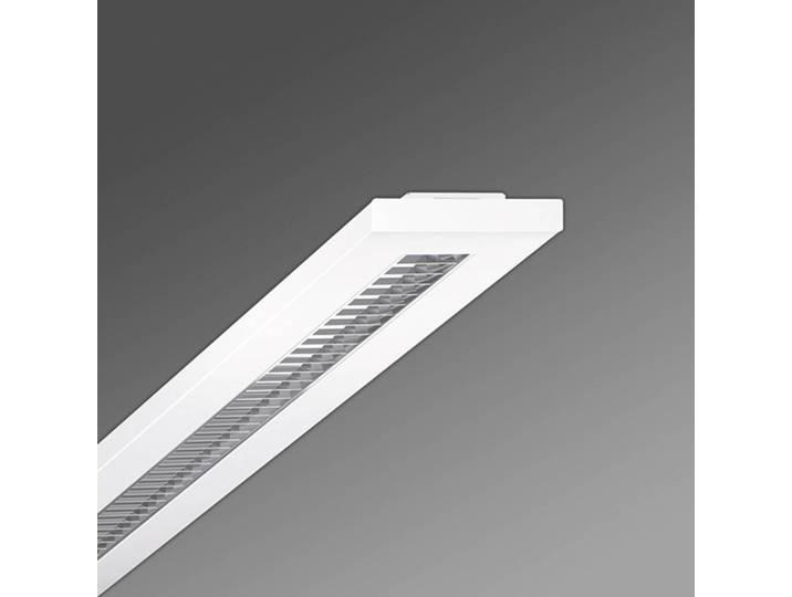 Regiolux Stail SAX LED-Rasterlampe Parabolraster 1500-1, weiß / opal, für Arbeitszimmer / Büro, Metall, Deckenlampe