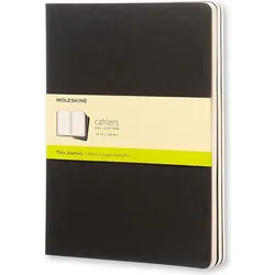Moleskine Cahier Journals Blanko Notizbücher XL schwarz 3 St.
