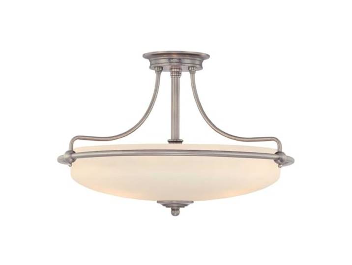 Quoizel QZ/GRIFFIN/SFMAN Deckenleuchte mit Einfassung oben, Nickel, 53,3 x 53,3 x 35,6 cm