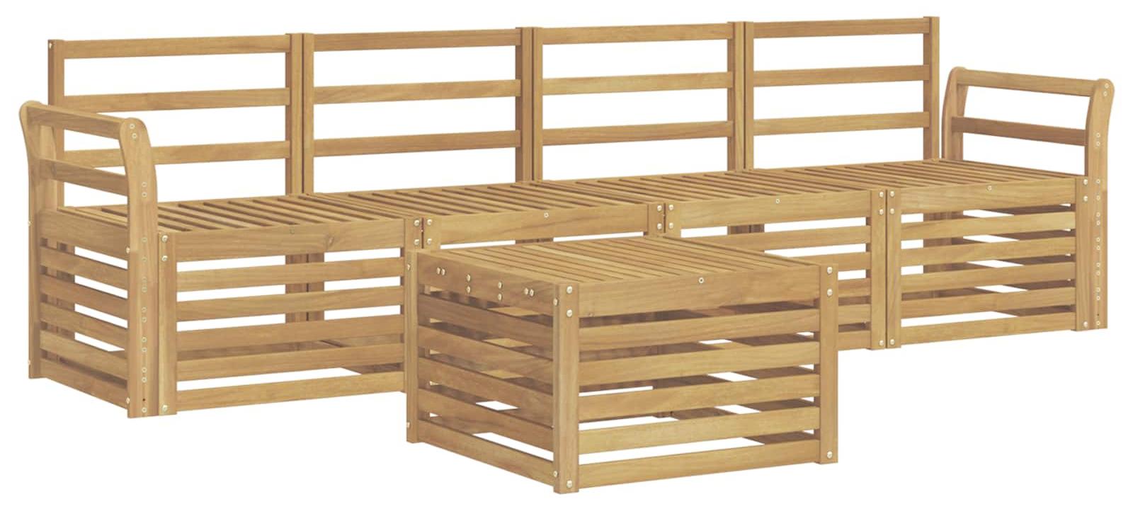 Garnitur aus 5 Outdoor-Sofas, weiß