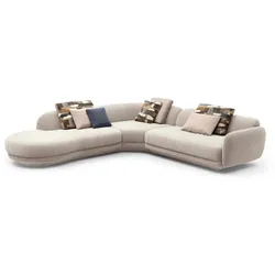 Segmüller Werkstätten Ecksofa Miu02 Stoff Weiß