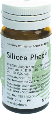 PHÖNIX LABORATORIUM GmbH SILICEA PHCP Globuli 20 g 00359847