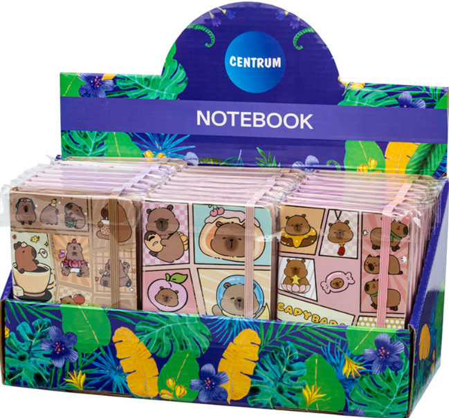 Centrum Capybara Notitieboek A6 Hardcover met elastiek