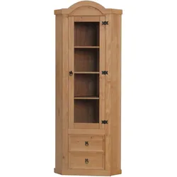 Ebuy24, Vitrine + Buffetschrank, Eckschrank New Mexico (57 x 51 x 200 cm)