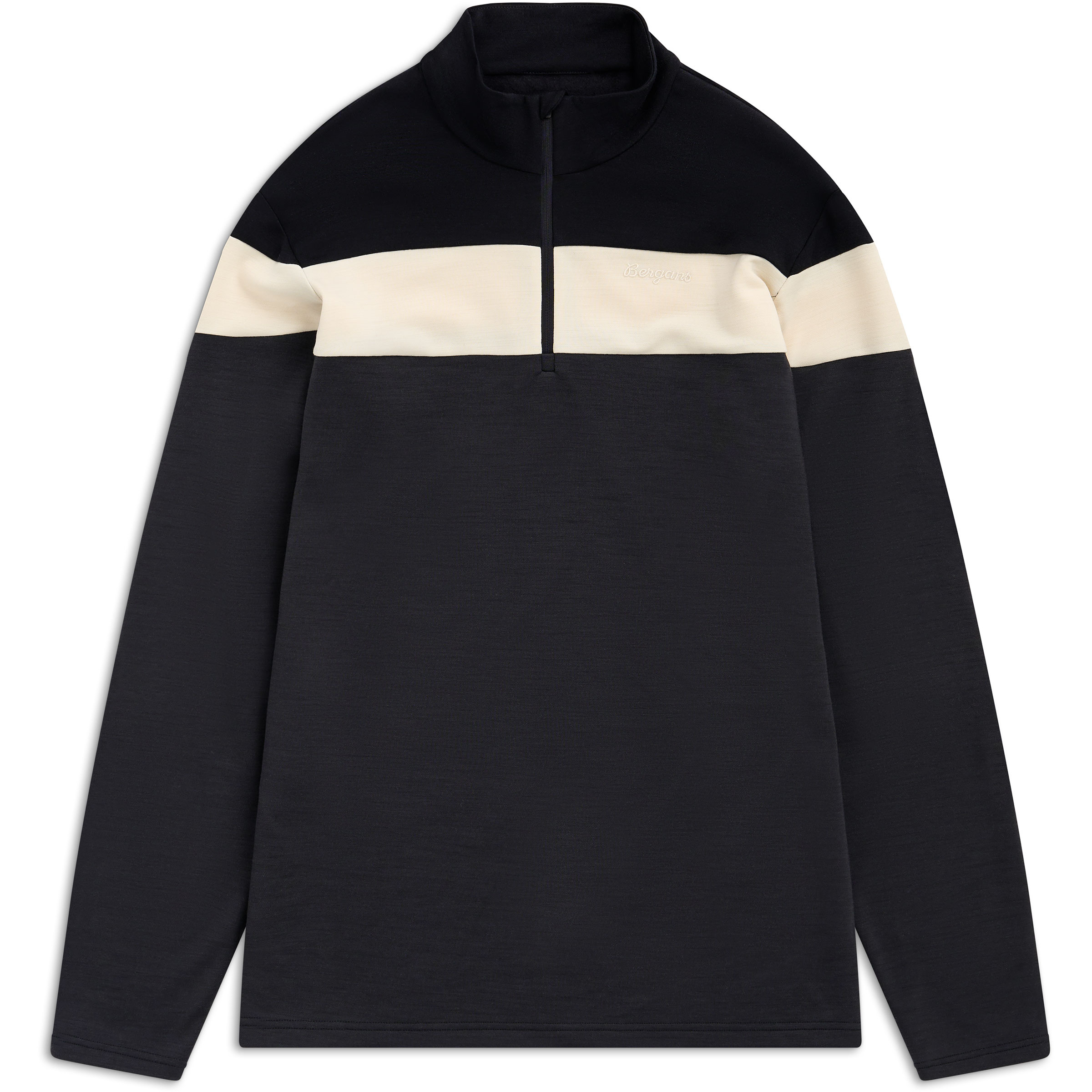 Bergans Uldal Wool Half Zip Herren Pullover schwarz Größe M Trekking Widerstandsfähig Merinowolle
