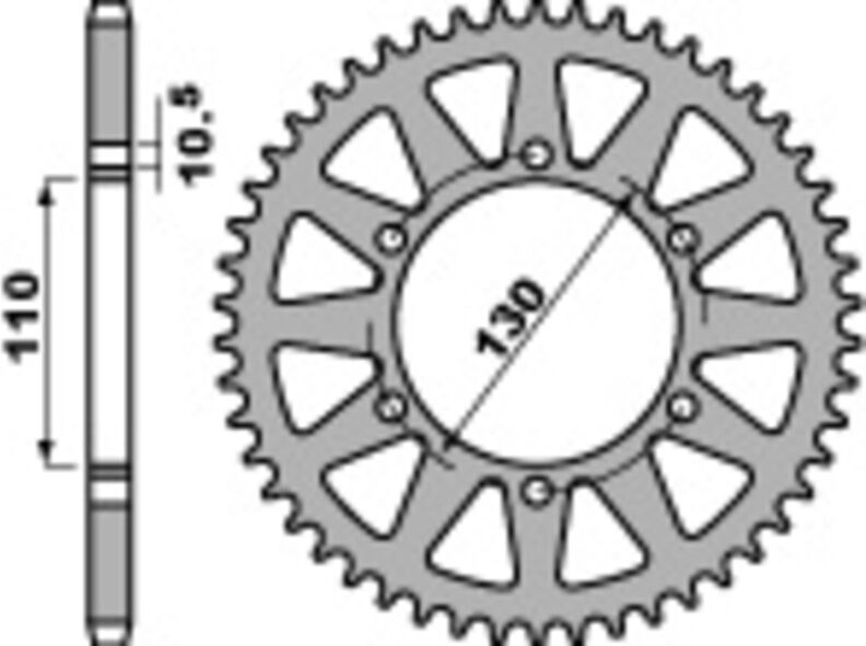 Couronne PBR acier C45 standard 504 - 520