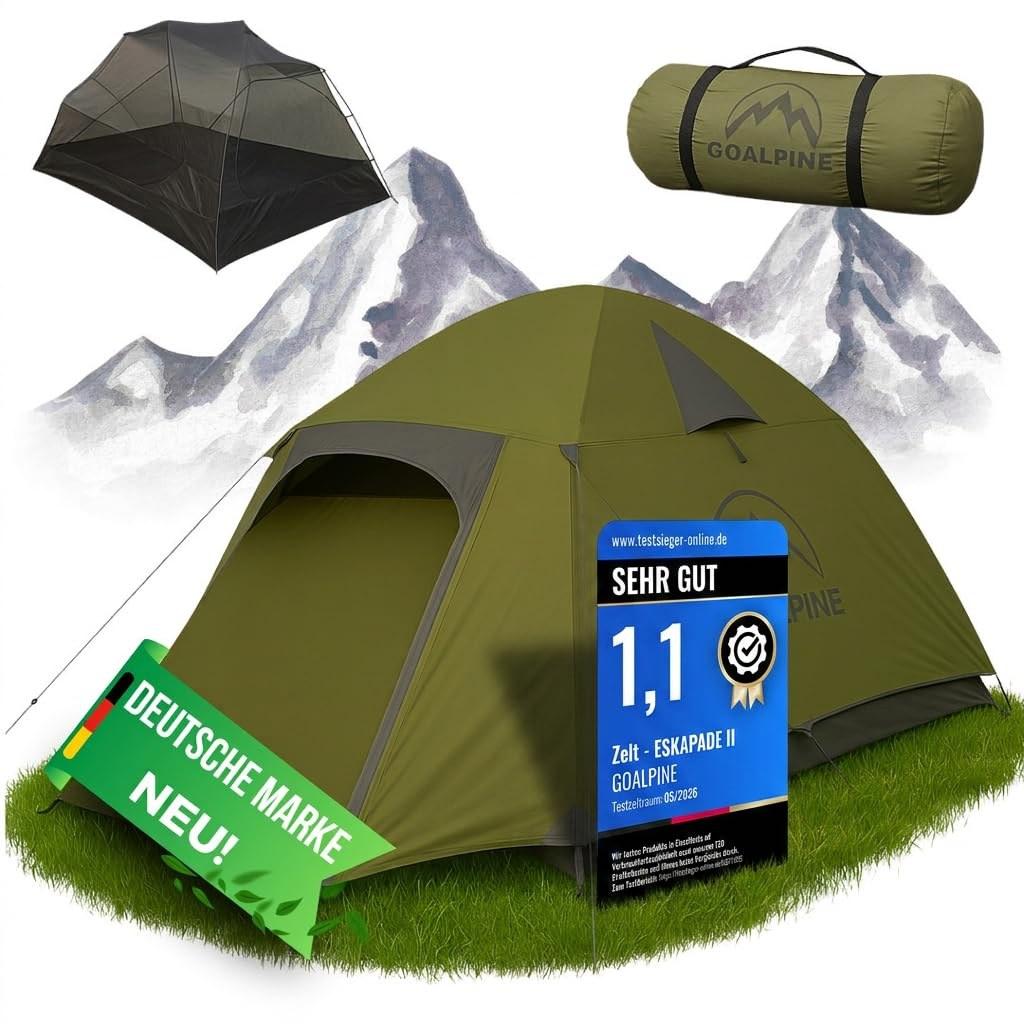 Zelt Campingzelt Wanderzelt - 1 oder 2 Personen - Wasserdicht 4000 mm - Ultraleicht - 3-4 Jahreszeiten