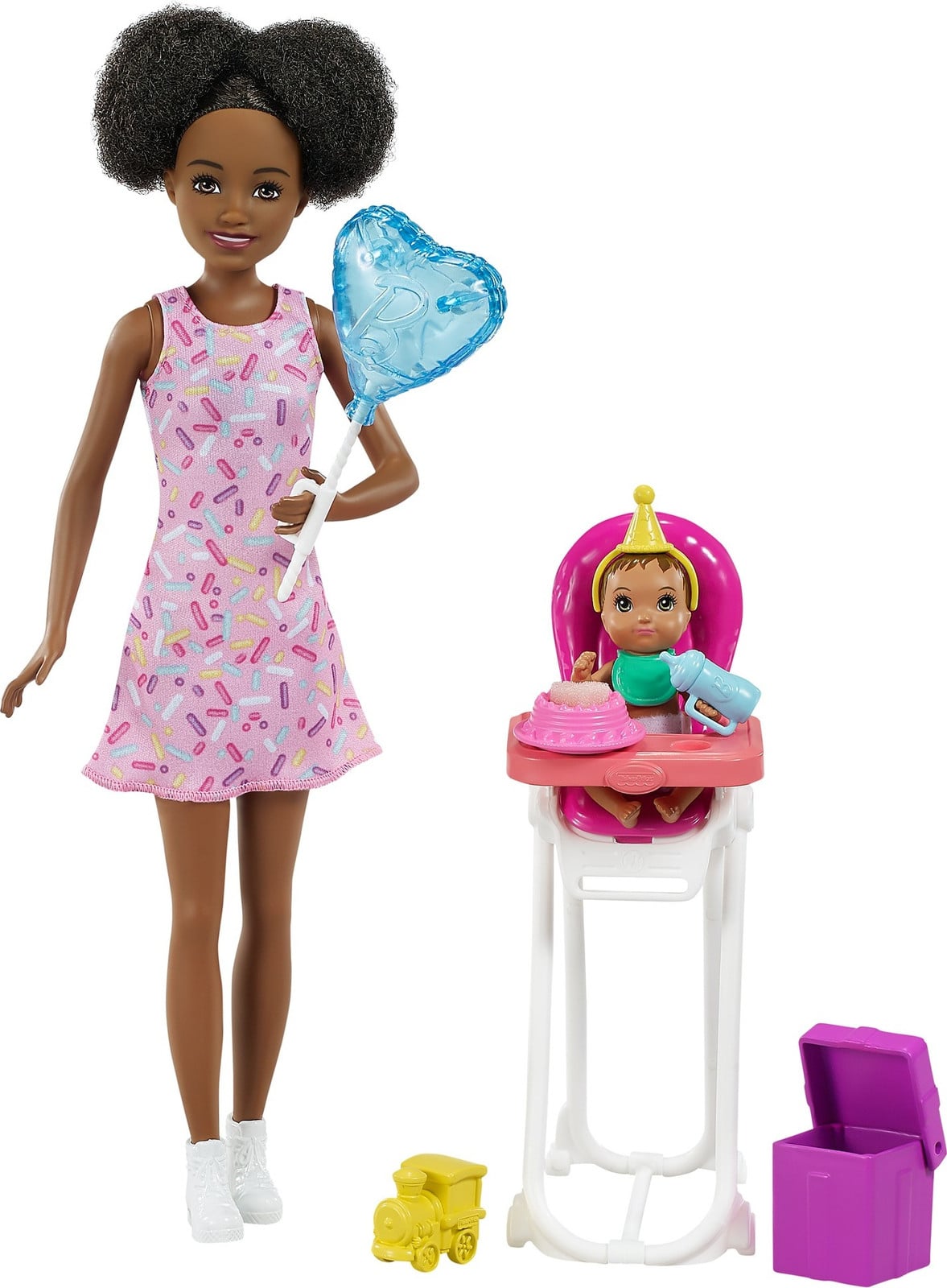 Barbie Skipper Babysitter-pop met verjaardagsset en baby-pop