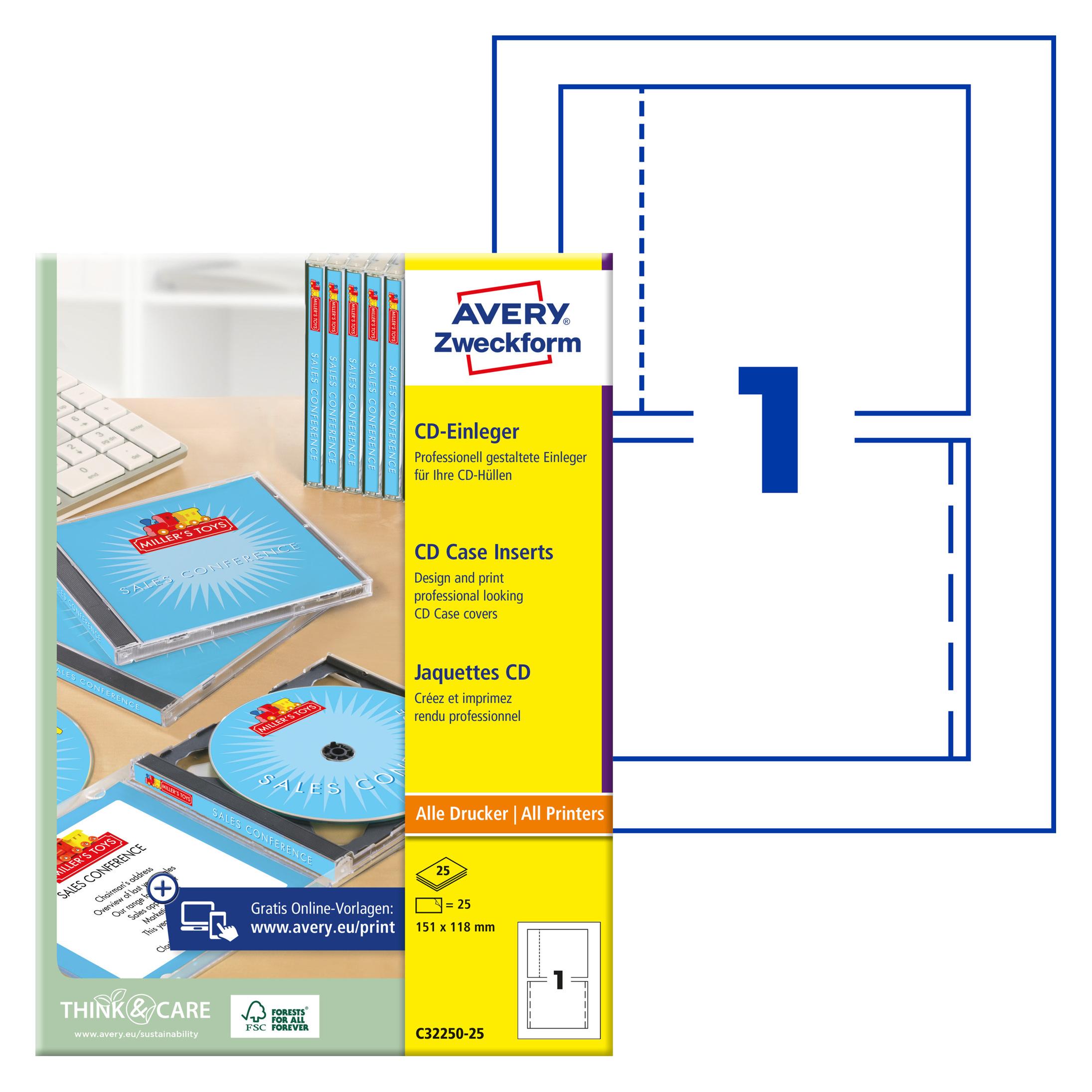 Avery CD-Einleger (C32250-25)