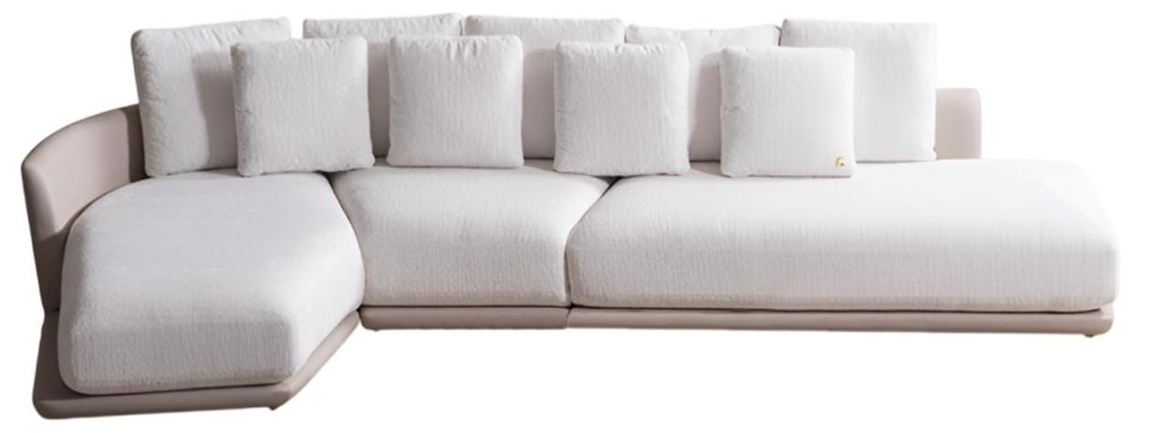 Weißes Modulsofa Designer Ecksofa Modernes L-Form Sofa Luxus Möbel