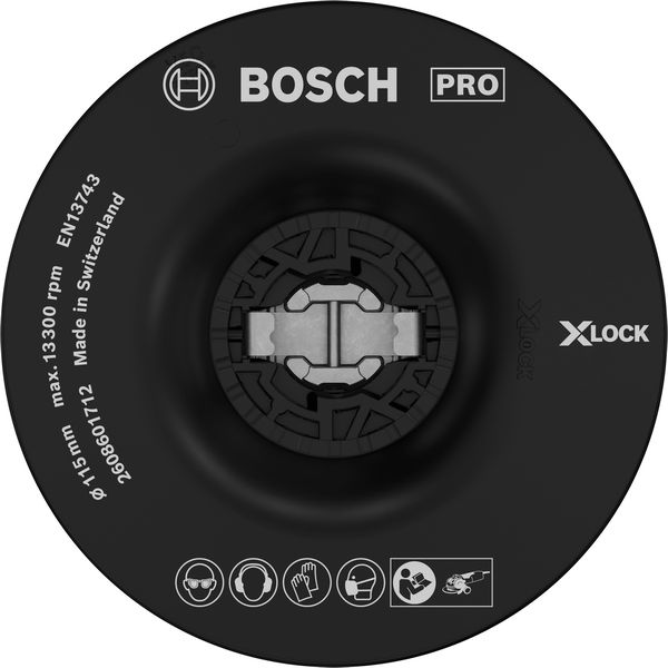 Bosch PRO Backing Pad X-Lock, mittel, 115 mm, mittel 2608601712