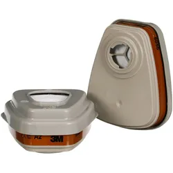 3M, Atemschutzmaske, Ersatzfilter für Atemschutz Halbmaske 6002C (A2P2, 2x)