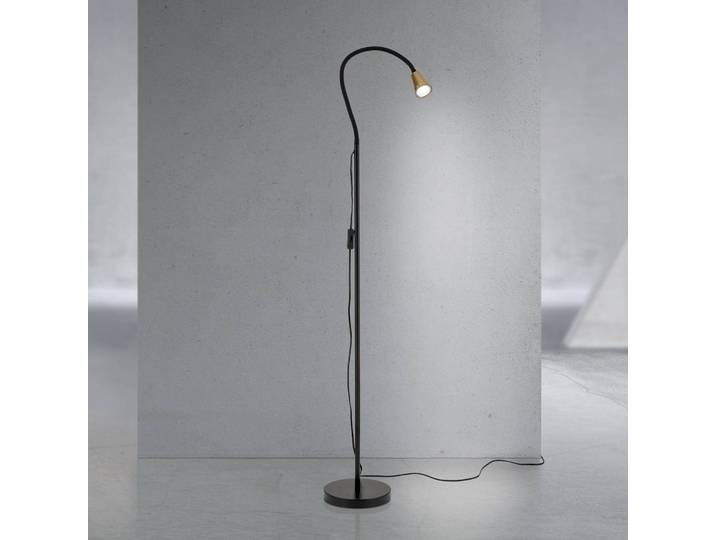 ORION Stehlampe Dotty, messing / gold, für Wohn- / Esszimmer, Metall, Modern