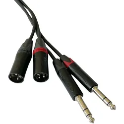 AudioTeknik Dual TRS > XLRm 3m - Audiokabel