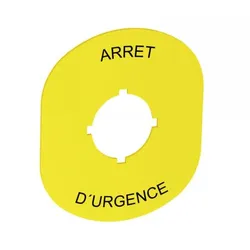 ABB MA6-1103 Beschriftungsschild, gelb, ARRET D`URGENCE
