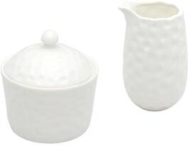 Red Vanilla Marble Covered Sugar Bowl/ Creamer Set