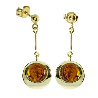 Paar Ohrhänger OSTSEE-SCHMUCK "Ostsee-Schmuck Ohrhänger Alina Ohrhänger Alina", gelb, Ohrringe, Damen, 31 x 13, Gelbgold 333