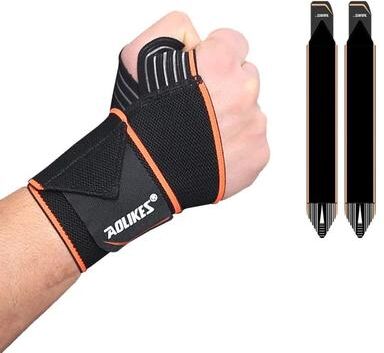 Useful Little Things Elastic Bandage Gym Wrist Support Straps orange