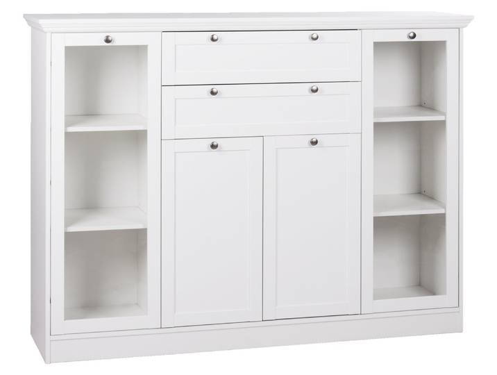 Z2 Highboard LANDWOOD, Weiß, Holznachbildung