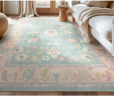 Well Woven Ushak Konya Updated Traditional Pastel Flat-Weave Area Rug