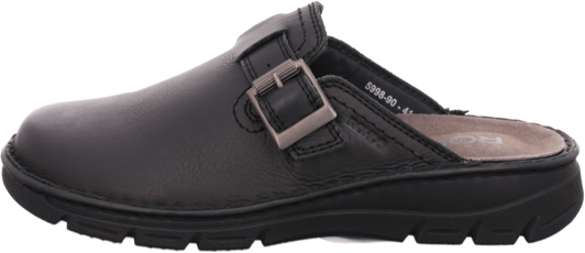 Pantoffel ROHDE "OTRANTO", Herren, Gr. 45, wärmend, schwarz, Leder, Schuhe, Hauschuh, Pantoffel, Homeslipper, Clog mit Schnallenverschluss