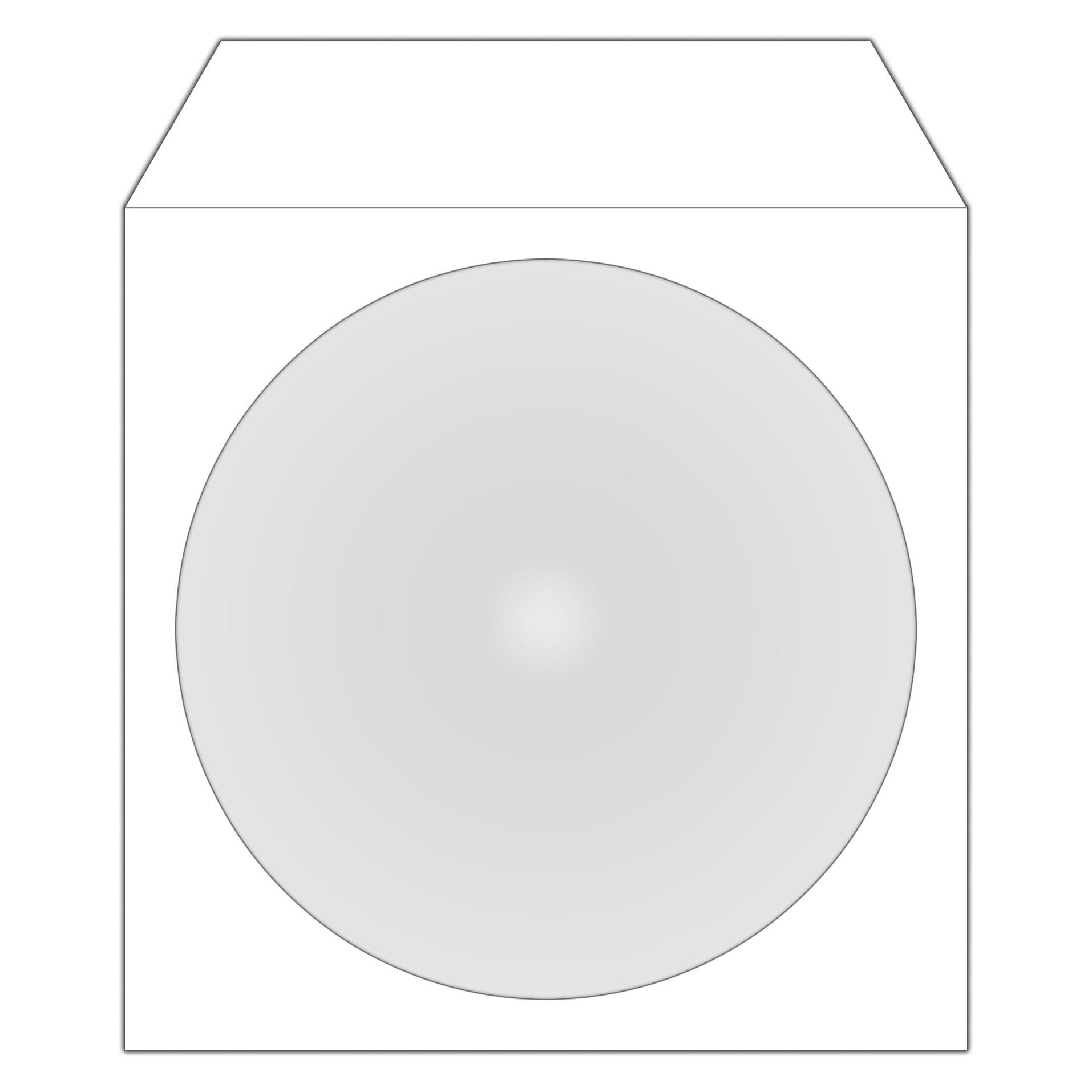 MediaRange Papiertaschen für 1 Disc, mit klebender Lasche und Sichtfenster (BOX62)